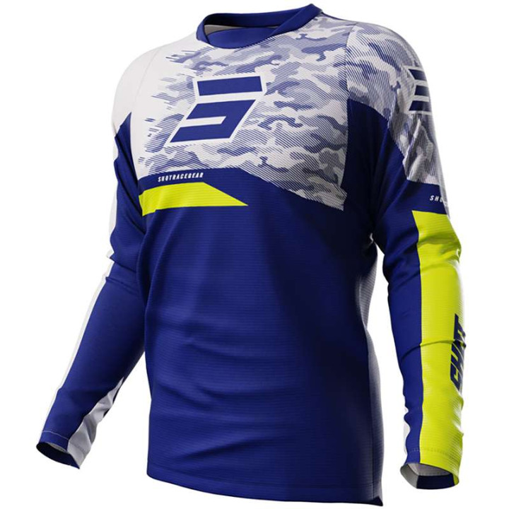 Shot DEVO MATRIX BLUE motocross jersey Shot DEVO MATRIX BLUE motocross jersey