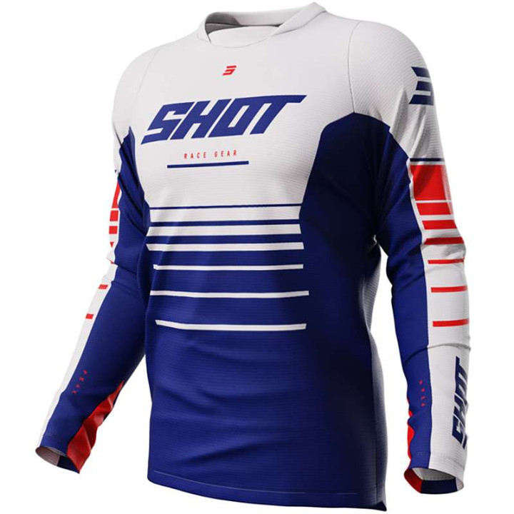 Shot DEVO PEAK BLUE motocross jersey 