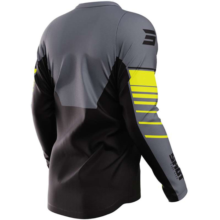 Shot DEVO PEAK NEON JAUNE motocross jersey Shot DEVO PEAK NEON JAUNE motocross jersey