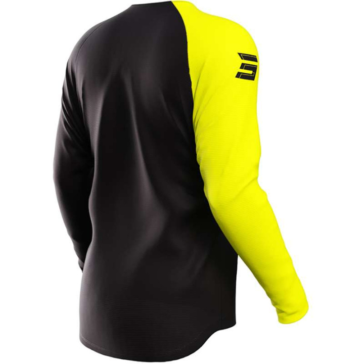 Shot RAW SQUAD NEON JAUNE motocross jersey