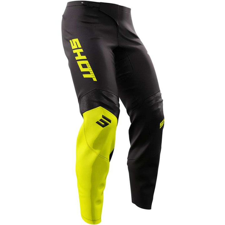 Pantalon moto cross Shot RAW SQUAD NEON JAUNE