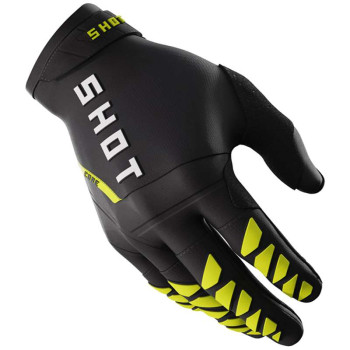Gants moto cross Shot CORE NEON JAUNE