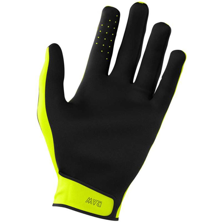Gants moto cross Shot RAW NEON JAUNE