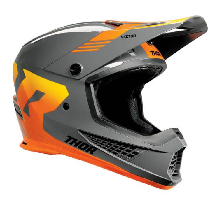 Casque moto cross Thor SECTOR 2 CARVE CHARCOAL/ORANGE