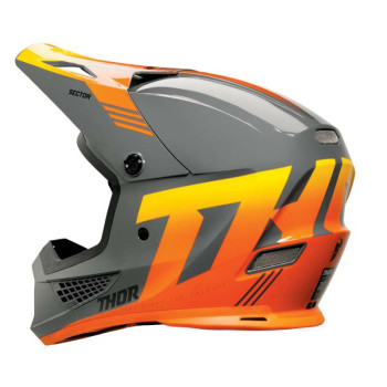 Casque moto cross Thor SECTOR 2 CARVE CHARCOAL/ORANGE