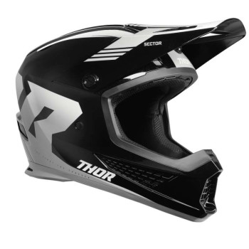 Casque moto cross Thor SECTOR 2 CARVE BLACK/WHITE