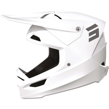 Casque moto cross Shot FURIOUS SOLID BLANC