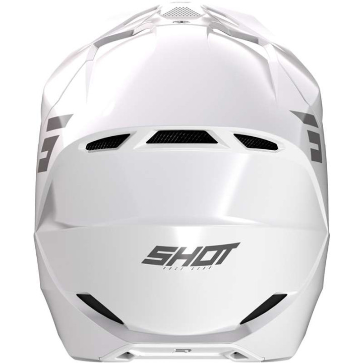 Casque moto cross Shot FURIOUS SOLID BLANC