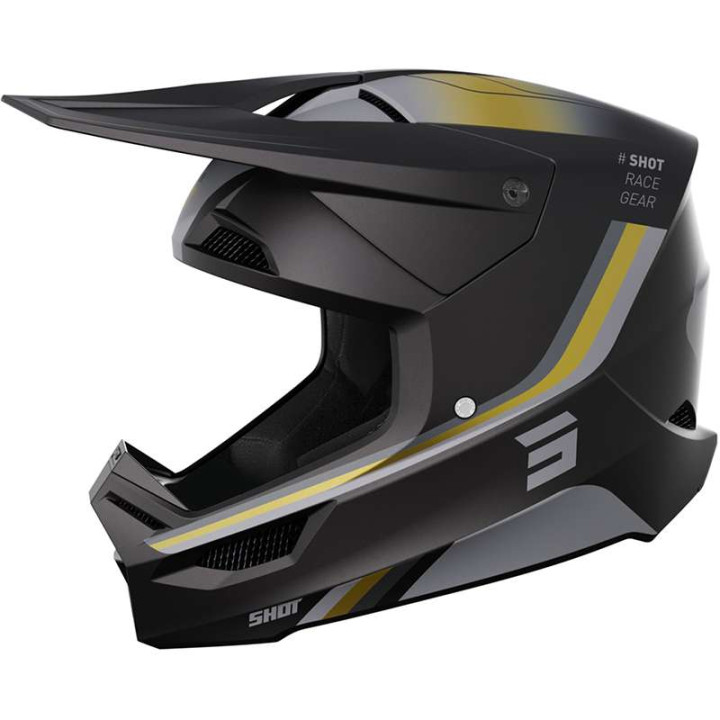 Shot FURIOUS AIM BLACK/GOLD motocross helmet Shot FURIOUS AIM BLACK/GOLD motocross helmet
