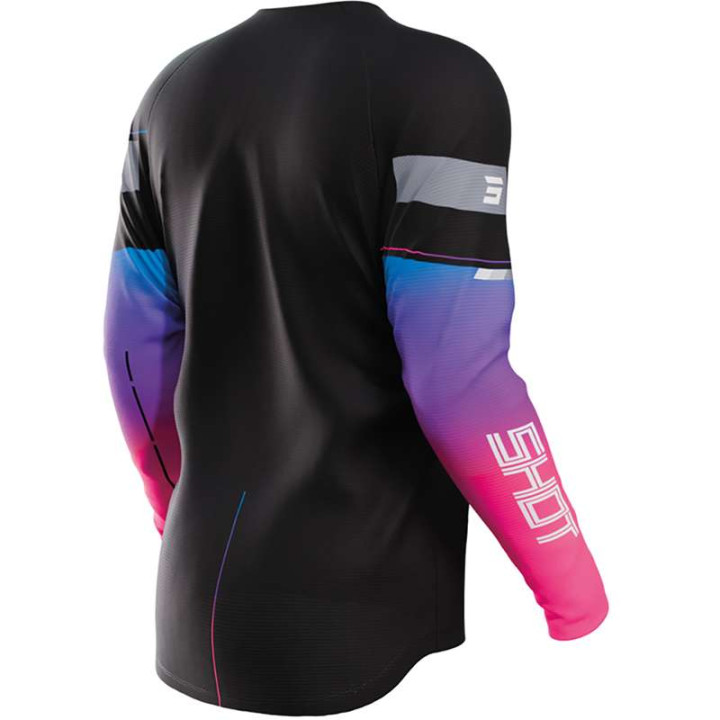 Maillot moto cross enfant Shot KID RAW INDY NOIR