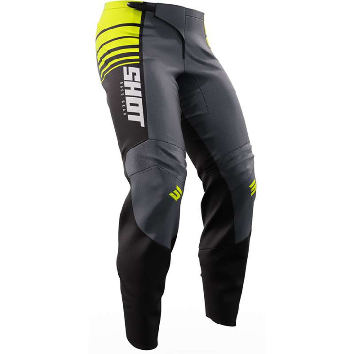 Shot RAW PEAK NEON YELLOW children's motocross pants