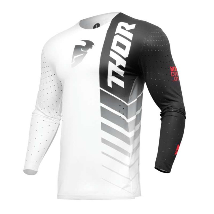 Maillot moto cross Thor PRIME ANALOG BLACK/WHITE