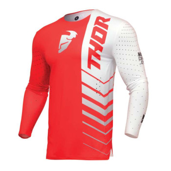 Maillot moto cross Thor PRIME ANALOG RED/WHITE Maillot moto cross Thor PRIME ANALOG RED/WHITE