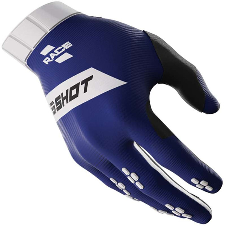 Gants moto cross enfant Shot RACE KID BLEU