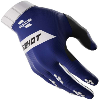 Gants moto cross enfant Shot RACE KID BLEU
