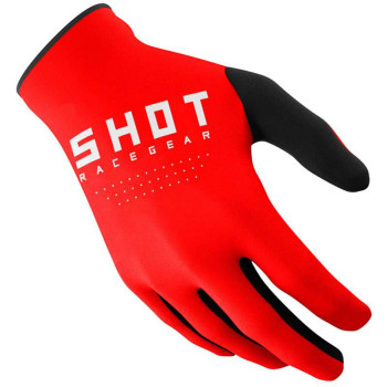 Gants moto cross enfant Shot RAW KID ROUGE