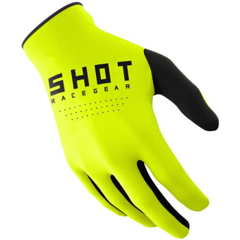 Gants moto cross enfant Shot RAW KID NEON JAUNE