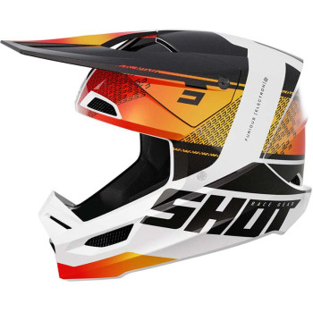 Casque moto cross Shot FURIOUS ELECTRON ORANGE