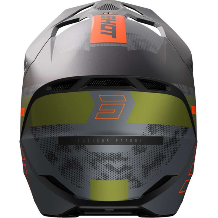 Shot FURIOUS PATROL BLACK/KAKI motocross helmet