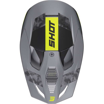 Casque moto cross Shot FURIOUS PATROL GRIS/JAUNE FLUO
