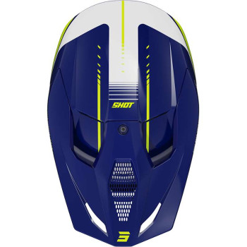 Casque moto cross Shot FURIOUS PEAK BLEU/JAUNE
