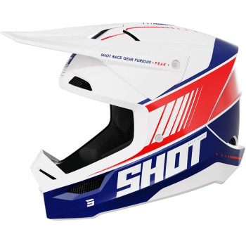 Casque moto cross Shot FURIOUS PEAK BLEU/ROUGE