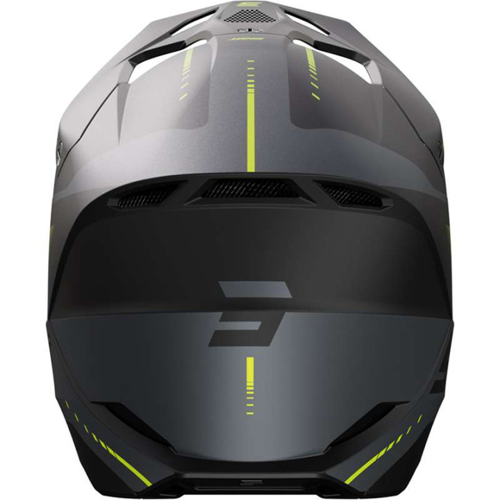 Casque moto cross Shot FURIOUS PEAK GRIS/JAUNE