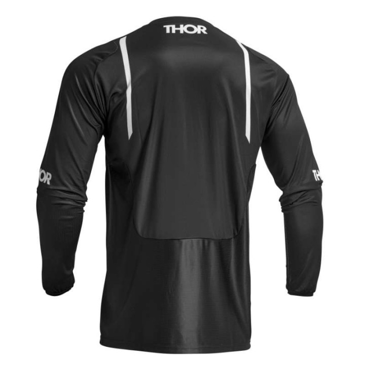 Maillot moto cross Thor PULSE MONO BLACK/WHITE Maillot moto cross Thor PULSE MONO BLACK/WHITE