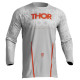 Maillot moto cross Thor PULSE MONO LIGHT GRAY/ORANGE