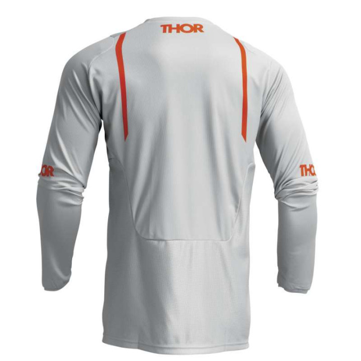 Maillot moto cross Thor PULSE MONO LIGHT GRAY/ORANGE