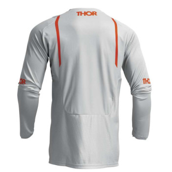 Maillot moto cross Thor PULSE MONO LIGHT GRAY/ORANGE