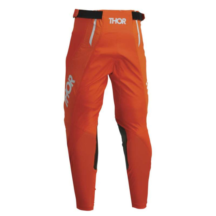 Pantalon moto cross Thor PULSE MONO LIGHT GRAY/ORANGE