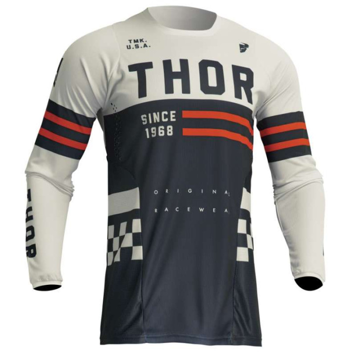 Maillot moto cross Thor PULSE COMBAT MIDNIGHT/VINTAGE WHITE