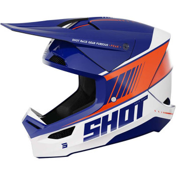 Casque moto cross enfant Shot FURIOUS KID PEAK BLEU/ORANGE