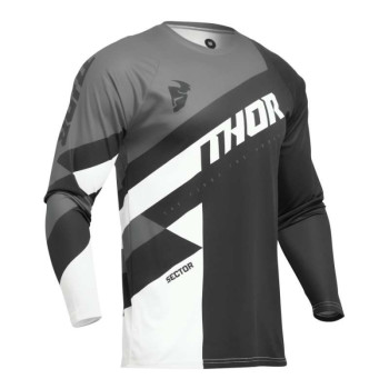 Maillot moto cross Thor SECTOR CHECKER BLACK/GRAY Maillot moto cross Thor SECTOR CHECKER BLACK/GRAY