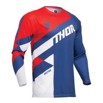 Maillot moto cross Thor SECTOR CHECKER NAVY/RED