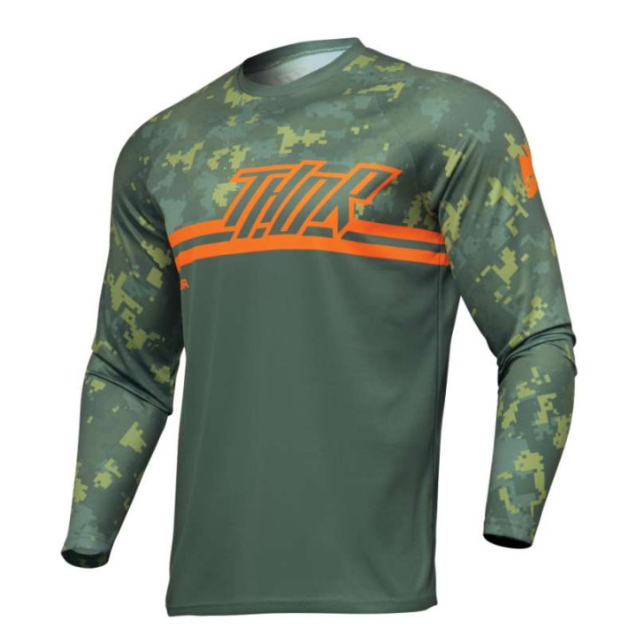 Thor SECTOR DIGI CAMO FOREST GREEN motocross jersey