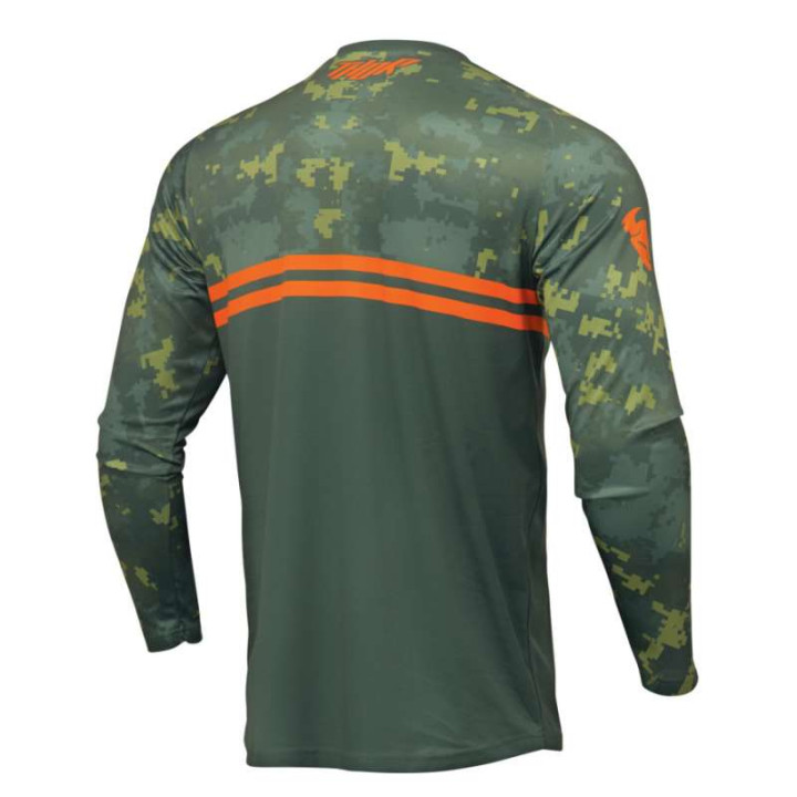 Maillot moto cross Thor SECTOR DIGI CAMO FOREST GREEN Maillot moto cross Thor SECTOR DIGI CAMO FOREST GREEN