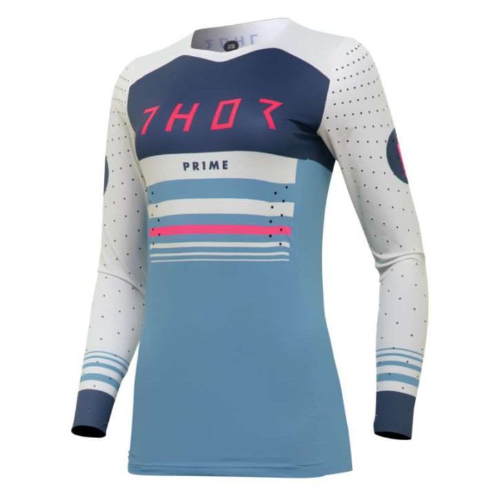 Maillot moto cross femme Thor PULSE BLAZE BLUE STEEL/VINTAGE Maillot moto cross femme Thor PULSE BLAZE BLUE STEEL/VINTAGE