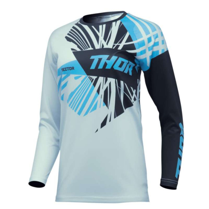 Thor SECTOR SPLIT STARLIGHT BLUE/BLACK women's motocross jersey