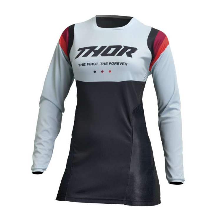 Maillot moto cross femme Thor PULSE REV BLACK/LIGHT MINT