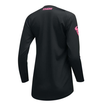 Maillot moto cross femme Thor SECTOR MINIMAL BLACK/FLO PINK Maillot moto cross femme Thor SECTOR MINIMAL BLACK/FLO PINK
