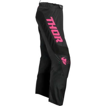 Pantalon moto cross femme Thor SECTOR MINIMAL BLACK/FLO PINK