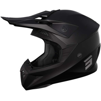 Casque moto cross enfant Shot PULSE KID SOLID NOIR