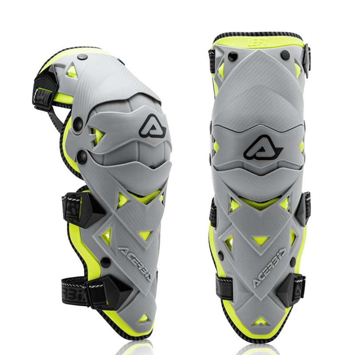 Genouillères moto cross ACERBIS IMPACT EVO 3.0 GRIS/JAUNE
