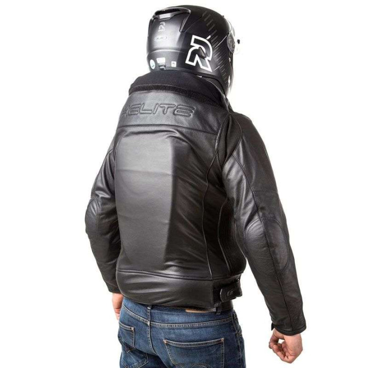 Blouson cuir Airbag HELITE ROADSTER 2 Noir