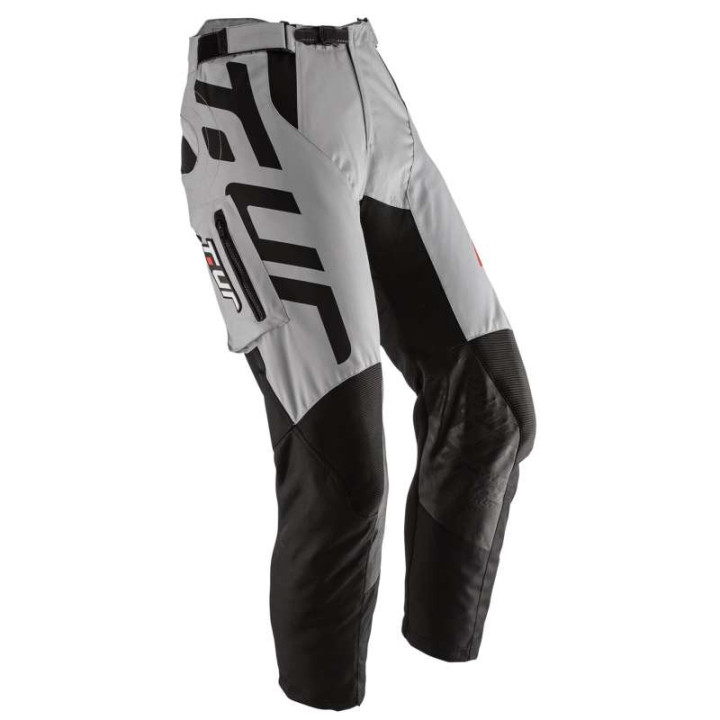 Pantalon enduro T.UR P-THREE Gris Clair/Rouge
