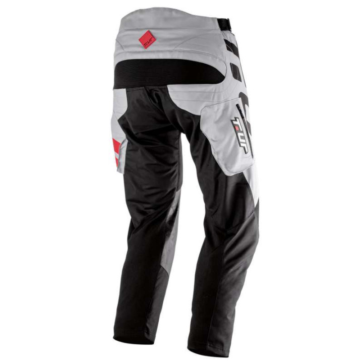 Pantalon enduro T.UR P-THREE Gris Clair/Rouge