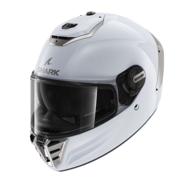 Shark SPARTAN RS BLANK WHITE SILVER GLOSSY motorcycle helmet