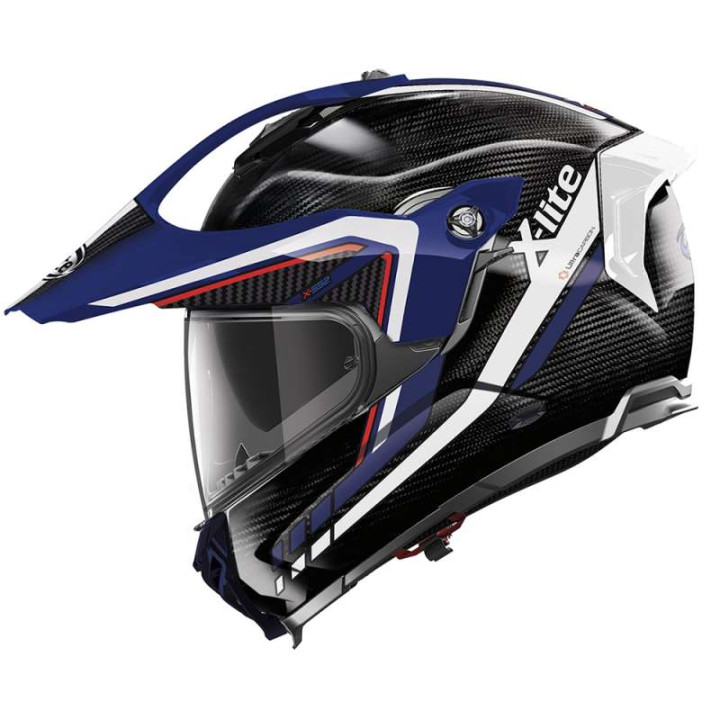 Casque moto X-Lite X552 ULTRA CARBON LATITUDE N COM Noir/Bleu/Rouge